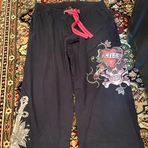 Black Ed Hardy Sweatpants
